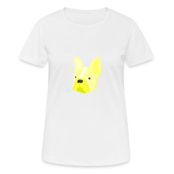 Bulldog français - T-shirt respirant Femme - blanc - Devant - AI Model Female 172 dark (172cm)