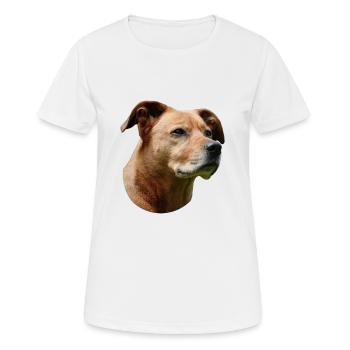 Staffordshire Bullterrier - Frauen T-Shirt atmungsaktiv - Weiß - Vorne - AI Model Female 172 dark (172cm)