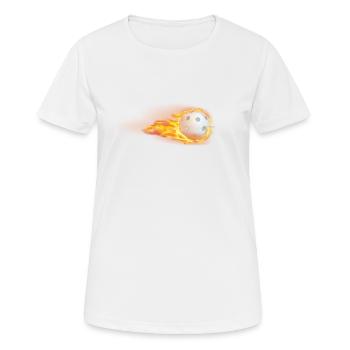 Floorball, gift, birthday, sport - Women's Breathable T-Shirt - white - Front - AI Model Female 172 dark (172cm)