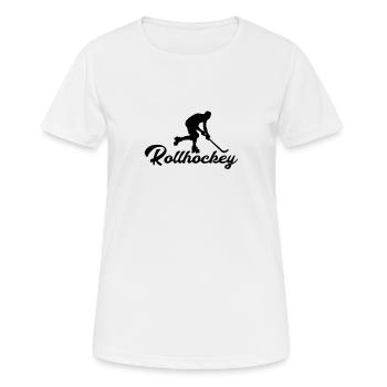 Rollhockey, perfektes Geschenk, Geburtstag, Weihnachten - Frauen T-Shirt atmungsaktiv - Weiß - Vorne - AI Model Female 172 dark (172cm)