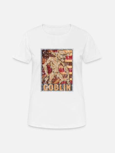 Retro Goblin Poster Distressed Look - Women's Breathable T-Shirt - white