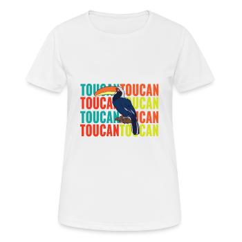 Toucans rétro - T-shirt respirant Femme - blanc - Devant - AI Model Female 172 dark (172cm)