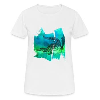 crocodile crocodile aligator alligator - Women's Breathable T-Shirt - white - Front - AI Model Female 172 dark (172cm)