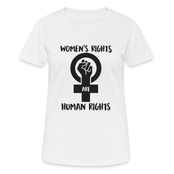 Women's rights human rights feminism gift - Women's Breathable T-Shirt - white - Front - AI Model Female 172 dark (172cm)