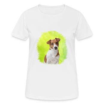 jack russell - Frauen T-Shirt atmungsaktiv - Weiß - Vorne - AI Model Female 172 dark (172cm)