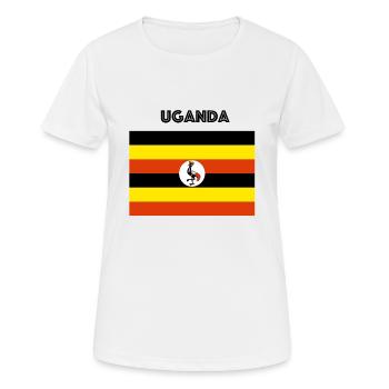 uganda shirt online - Women's Breathable T-Shirt - white - Front - AI Model Female 172 dark (172cm)