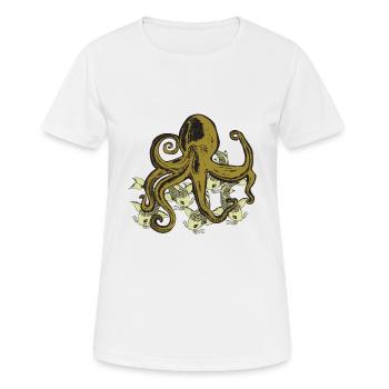 Koi rencontre pieuvre - T-shirt respirant Femme - blanc - Devant - AI Model Female 172 dark (172cm)
