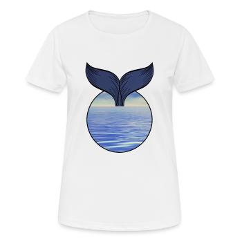 Whale fin - Women's Breathable T-Shirt - white - Front - AI Model Female 172 dark (172cm)