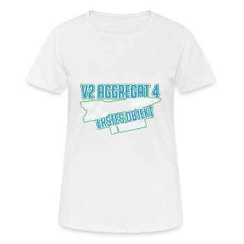 V2 fusée Aggregat 4 Magie De l’Espace Cadeau - T-shirt respirant Femme - blanc - Devant - AI Model Female 172 dark (172cm)