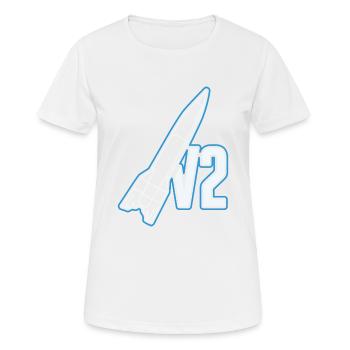 V2 Rakete Aggregat 4 Weltraum Wunderwaffe Geschenk - Frauen T-Shirt atmungsaktiv - Weiß - Vorne - AI Model Female 172 dark (172cm)