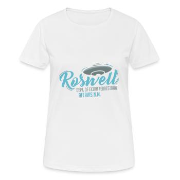 Roswell Außerirdische Area51 Absturz UFO Geschenk - Frauen T-Shirt atmungsaktiv - Weiß - Vorne - AI Model Female 172 dark (172cm)