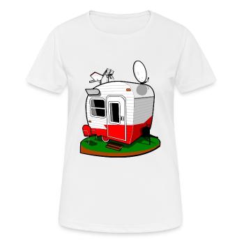 Caravane - T-shirt respirant Femme - blanc - Devant - AI Model Female 172 dark (172cm)