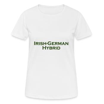 Irish-German Hybrid - Frauen T-Shirt atmungsaktiv - Weiß - Vorne - AI Model Female 172 dark (172cm)