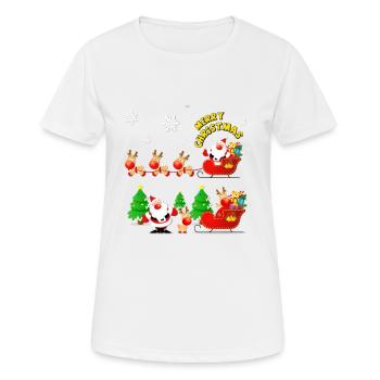 Nurse Squad Santa Reindeer Flossing Christmas Tee - T-shirt respirant Femme - blanc - Devant - AI Model Female 172 dark (172cm)