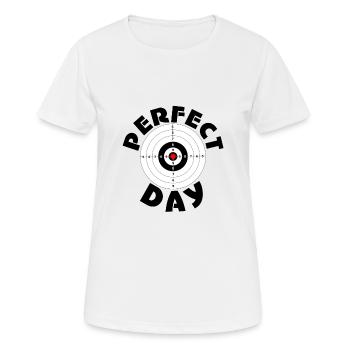 Schießsport Fadenkreuz Shirt Geschenk Schießstand - Frauen T-Shirt atmungsaktiv - Weiß - Vorne - AI Model Female 172 dark (172cm)