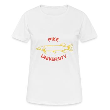 Pike Pike University Gift Predatory Fishing - Women's Breathable T-Shirt - white - Front - AI Model Female 172 dark (172cm)