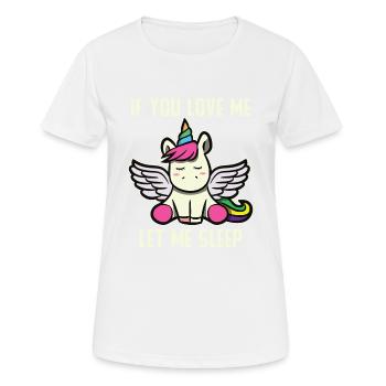 Funny unicorn saying sleepyhead girl gift - Women's Breathable T-Shirt - white - Front - AI Model Female 172 dark (172cm)