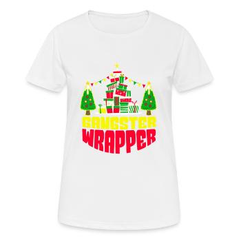 Gangster Wrapper - T-shirt respirant Femme - blanc - Devant - AI Model Female 172 dark (172cm)