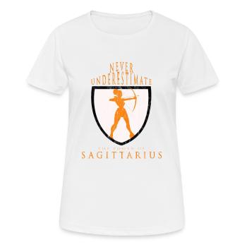 Schütze - Frauen T-Shirt atmungsaktiv - Weiß - Vorne - AI Model Female 172 dark (172cm)