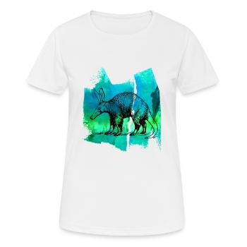 Aardvark aardvark black-eared pig t shirt gift - Women's Breathable T-Shirt - white - Front - AI Model Female 172 dark (172cm)