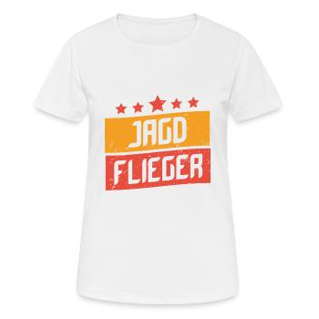 Jagdflieger Pilot Geschenk Weltkrieg Bruchpilot - Frauen T-Shirt atmungsaktiv - Weiß - Vorne - AI Model Female 172 dark (172cm)
