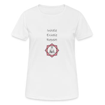 Inspirez Expirez Répétez - T-shirt respirant Femme - blanc - Devant - AI Model Female 172 dark (172cm)
