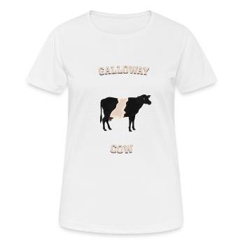 Art de la viande de bifteck de bœuf de vache au boeuf - T-shirt respirant Femme - blanc - Devant - AI Model Female 172 dark (172cm)