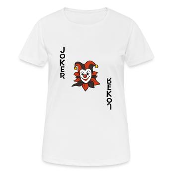 Playing Card Joker Poker Card Card Game Gift - Women's Breathable T-Shirt - white - Front - AI Model Female 172 dark (172cm)