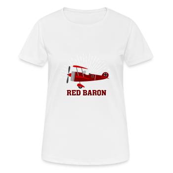 Roter Baron Kampfflieger 1. Weltkrieg Geschenk - Frauen T-Shirt atmungsaktiv - Weiß - Vorne - AI Model Female 172 dark (172cm)