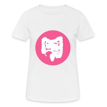 Darm- - Frauen T-Shirt atmungsaktiv - Weiß - Vorne - AI Model Female 172 dark (172cm)