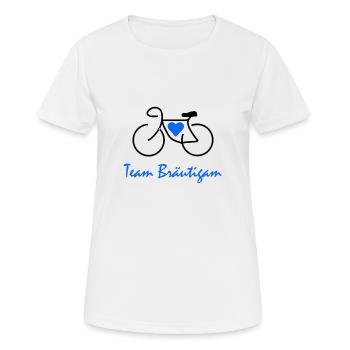 Team Bräutigam - Frauen T-Shirt atmungsaktiv - Weiß - Vorne - AI Model Female 172 dark (172cm)