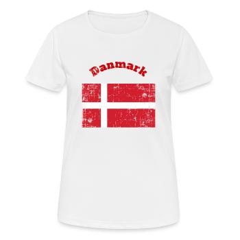 Danish flags with text - Women's Breathable T-Shirt - white - Front - AI Model Female 172 dark (172cm)