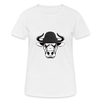 taureau - T-shirt respirant Femme - blanc - Devant - AI Model Female 172 dark (172cm)