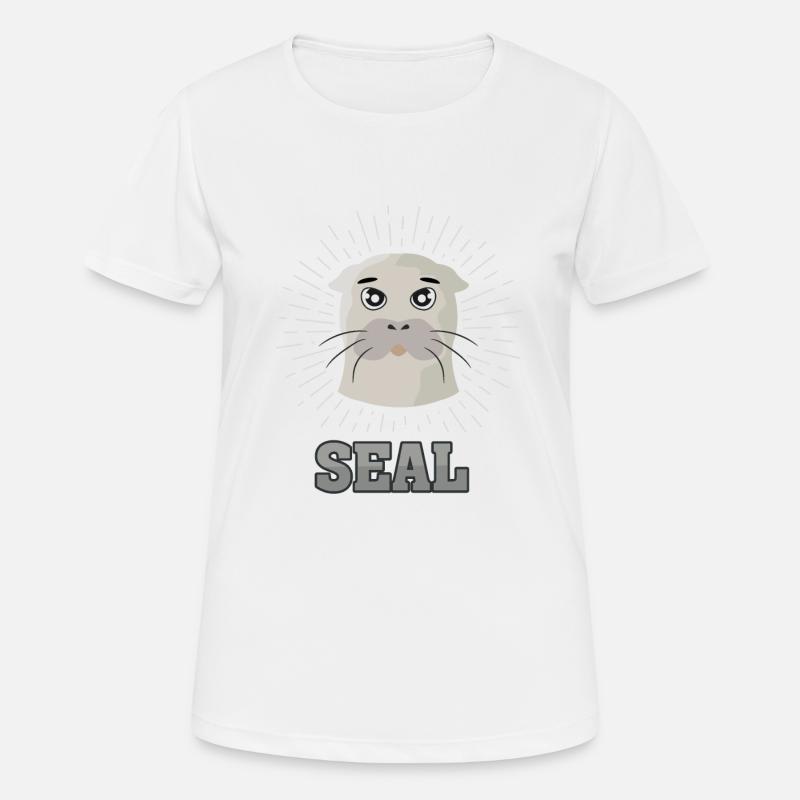 Seal seal gift Pinnipedia predator - Women's Breathable T-Shirt - white