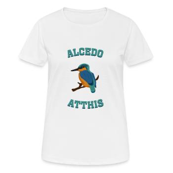 Alcedo atthis Eisvogel Kingfisher Vogelart - Frauen T-Shirt atmungsaktiv - Weiß - Vorne - AI Model Female 172 dark (172cm)