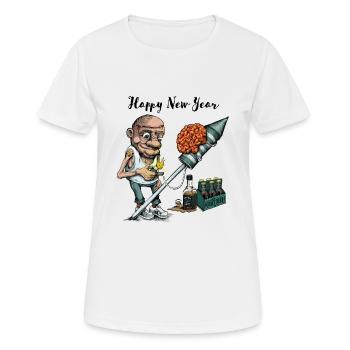Frohes neues Jahr - Frauen T-Shirt atmungsaktiv - Weiß - Vorne - AI Model Female 172 dark (172cm)