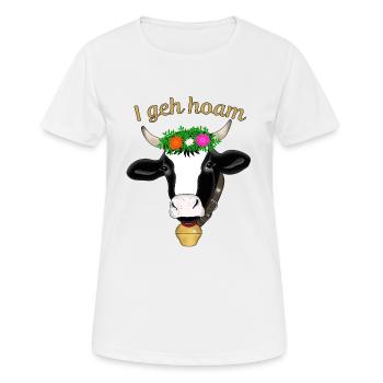 Vaches en voiture - T-shirt respirant Femme - blanc - Devant - AI Model Female 172 dark (172cm)