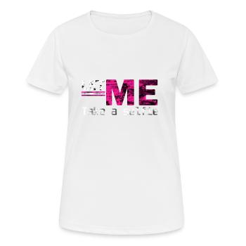 Laissez-moi prendre un s elfie - T-shirt respirant Femme - blanc - Devant - AI Model Female 172 dark (172cm)