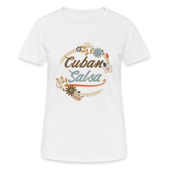 Salsa cubaine - T-shirt cadeau pour les danseurs de salsa - T-shirt respirant Femme - blanc - Devant - AI Model Female 172 dark (172cm)
