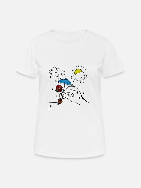 Rain - Women's Breathable T-Shirt - white
