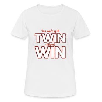 Twins Twin Zwilling Zwillinge Zugewinn Gewinner - Frauen T-Shirt atmungsaktiv - Weiß - Vorne - AI Model Female 172 dark (172cm)