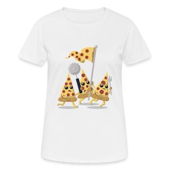 Pizza Revolution - Frauen T-Shirt atmungsaktiv - Weiß - Vorne - AI Model Female 172 dark (172cm)