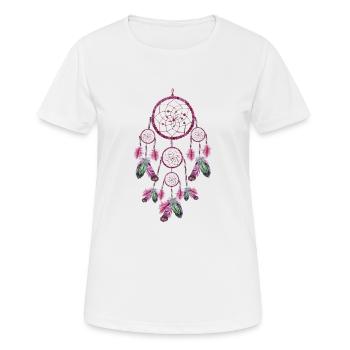 TRAUMFÄNGER NATIVE - Frauen T-Shirt atmungsaktiv - Weiß - Vorne - AI Model Female 172 dark (172cm)