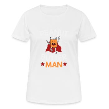 Peanut Butter Man Erdnussbutter Fan Liebe Geschenk - Frauen T-Shirt atmungsaktiv - Weiß - Vorne - AI Model Female 172 dark (172cm)