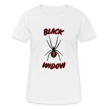 Veuve noire veuve noire espèces d'araignées toxiques - T-shirt respirant Femme - blanc - Devant - AI Model Female 172 dark (172cm)