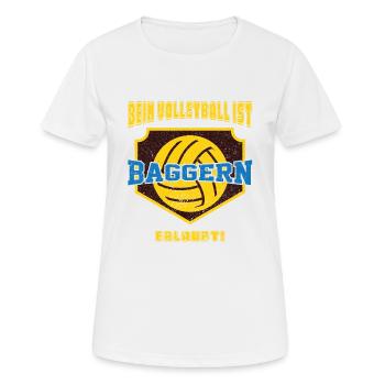 Volleyball sport digging spell - Women's Breathable T-Shirt - white - Front - AI Model Female 172 dark (172cm)