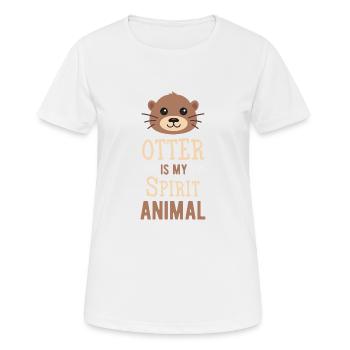 Otter Fischotter Spirit Animal Seelenverwandt - Frauen T-Shirt atmungsaktiv - Weiß - Vorne - AI Model Female 172 dark (172cm)