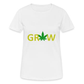 Weed - Grow - Women's Breathable T-Shirt - white - Front - AI Model Female 172 dark (172cm)