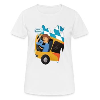 Busfahrer Bayern Schulbus Omnibus Geschenk - Frauen T-Shirt atmungsaktiv - Weiß - Vorne - AI Model Female 172 dark (172cm)