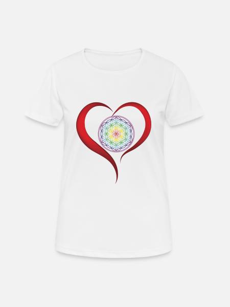 Flower of life spiritual meditation chakra - Women's Breathable T-Shirt - white